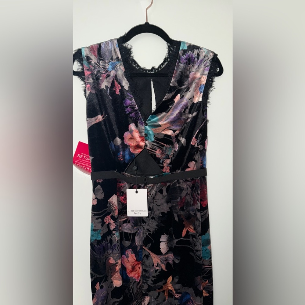 ASOS Black Maxi Dress with Multicolor Floral Print - Picture 3 of 4